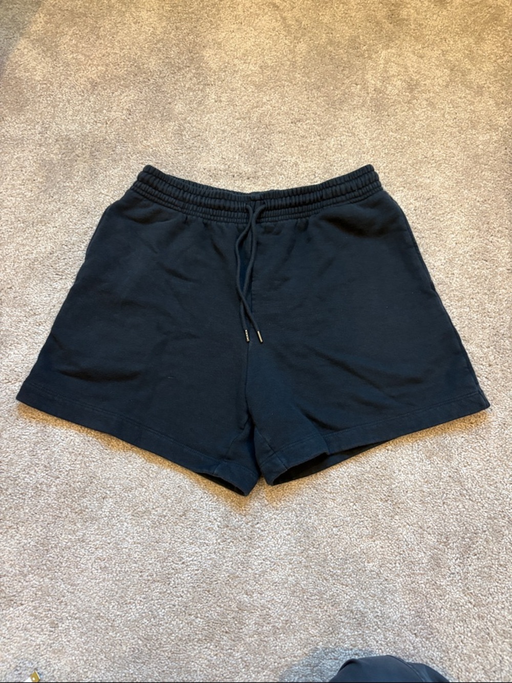 Black Drawstring Cotton Shorts- Woman’s